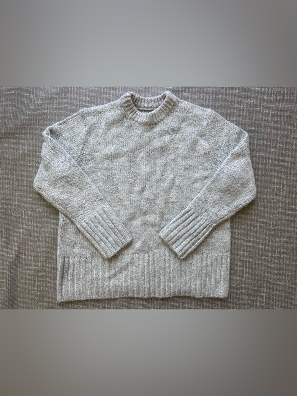 Pistola Womens XS Relaxed Crewneck Pullover Sweater‎ Light Gray Soft Knit